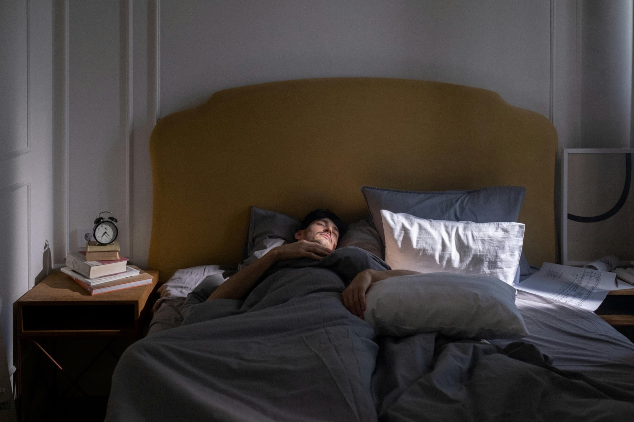 Adult resting in a calm recovery setting